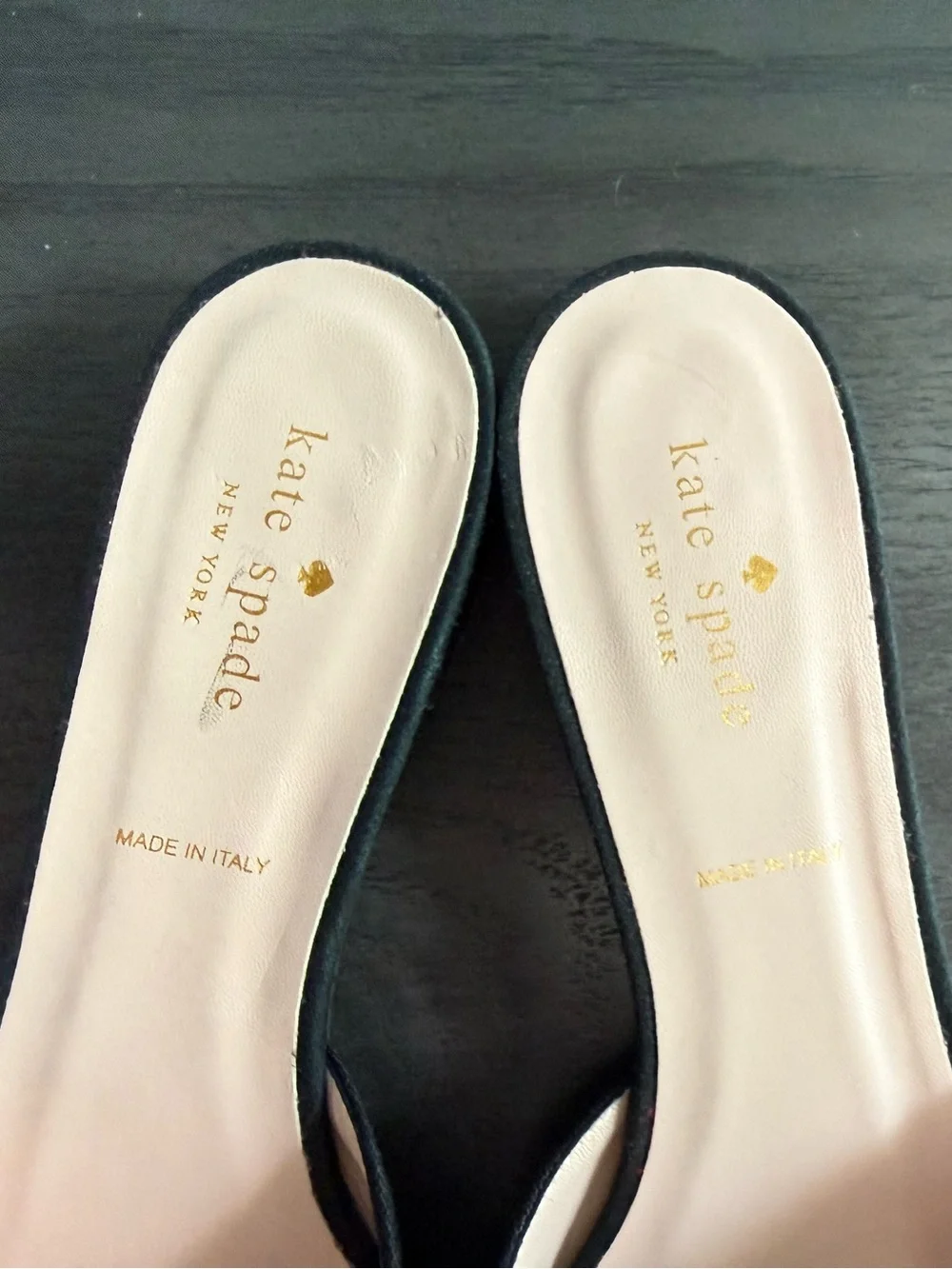 Kate Spade‎ New York Women's Blossom Black Canvas Mule Size 10 M - Picture 7 of 8